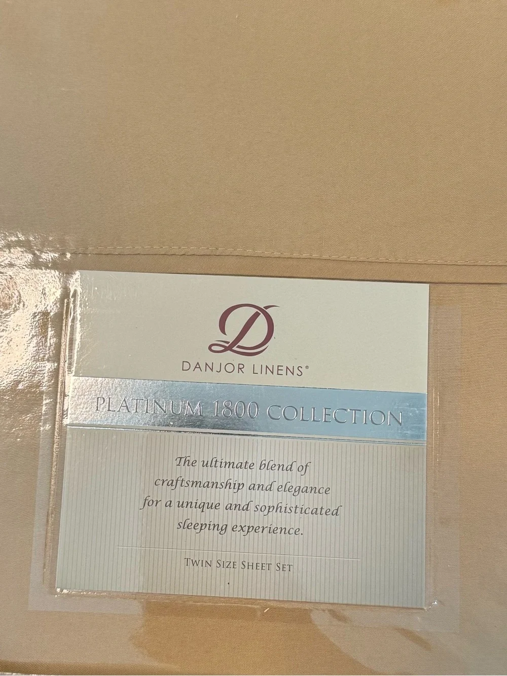Danjor Linens Platinum 1800 Collection Twin Sheet Set - Light Beige